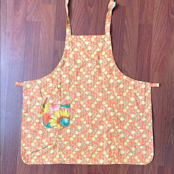 Vintage reversible apron with pocket - Picture 2 of 2